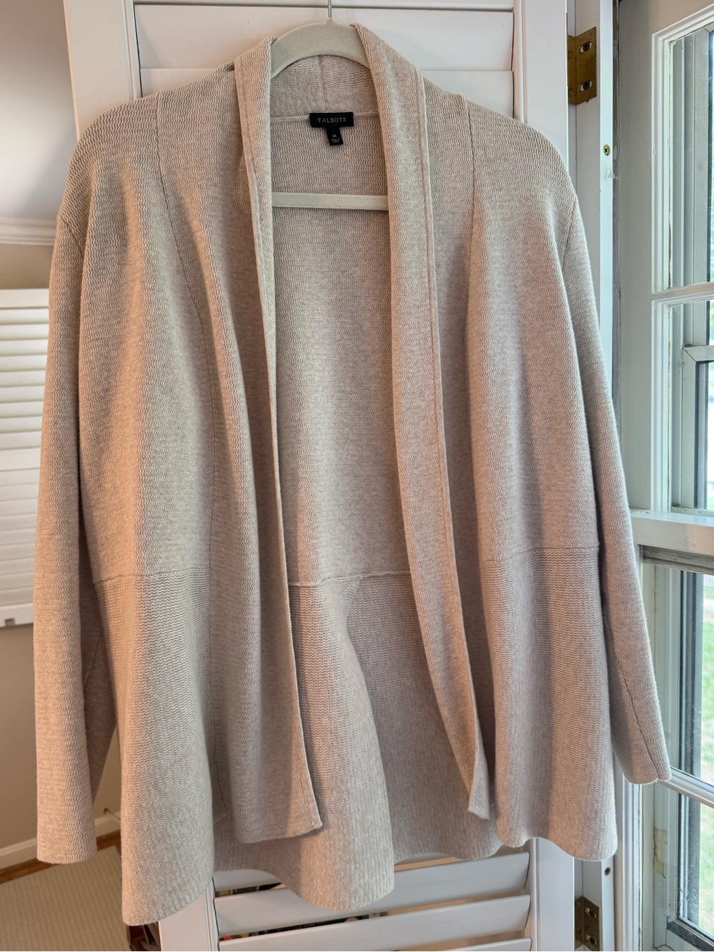 Talbots Neutral Open Cardigan
